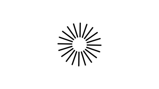 Loading wheel animation on transparent Background .  Animated spinning load icon. Animated circle loading gif video icon. concept with alpha channel. Loading circle animation 4k video