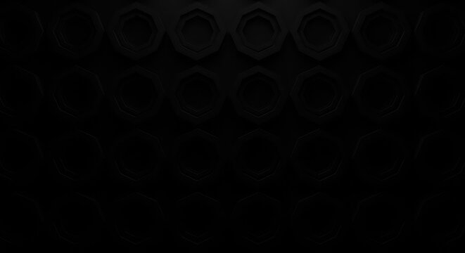 A striking pattern of repeating dark, interlocking geometric shapes creating infinite depth and rhythm, emphasizing visual texture and density ,background ,endless ,contemporary