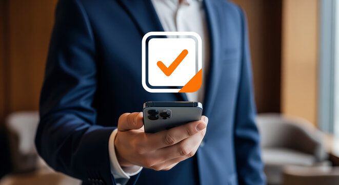 Enrollment approval process for admission acceptance with checkmark confirmation, used in applicant review course registration membership intake and access decision records for education program