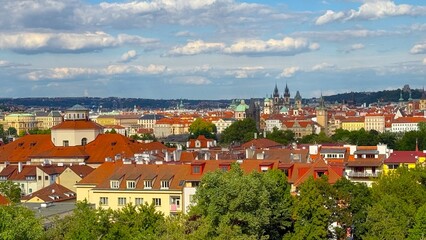 Obraz premium view of Prague from Petrin Hill