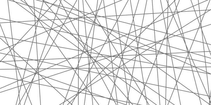 Geometric art random intersecting lines. Abstract black blend digital wave lines and technology background. abstract wave background Asymmetric irregular lines pattern. 