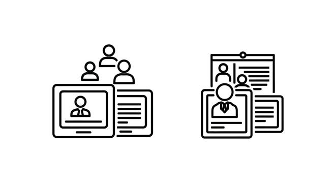 Queue management and dashboard icons representing workforce or customer flow control with management dashboard workflow organization information business employee resources planning