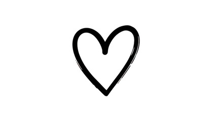 Obraz premium Hand drawn heart shape in black and white