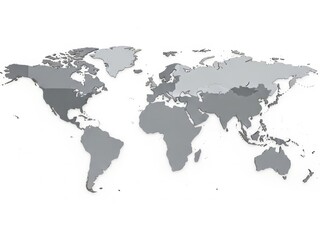 Fototapeta premium World map in monochrome shades