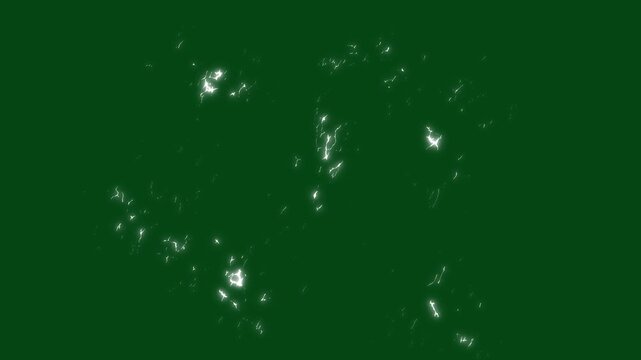 4k White electric energy background effect, bright electric lightning bolt striking across, abstract white lightning energy background with glowing electric patterns and power texture on green screen.