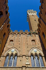 Fototapeta premium Inside Palazzo Pubblico and Torre del Mangia