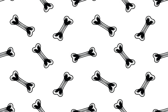 Dog Bone Pattern Vector Illustration