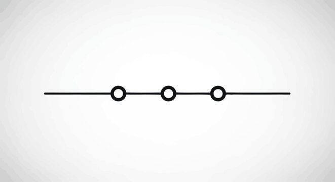 Horizontal Timeline with Three Nodes Vector