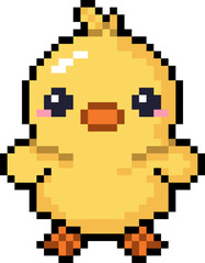 Obraz premium Easter Chick Pixel Art Icon