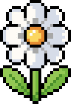 Daisy Flower Pixel Art Icon