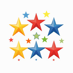Fototapeta premium Colorful Stars Collection