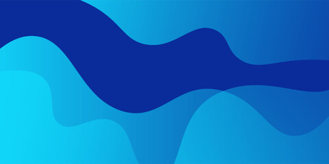 Fototapeta premium Blue abstract gradient background. Fluid shapes composition. Vector illustration