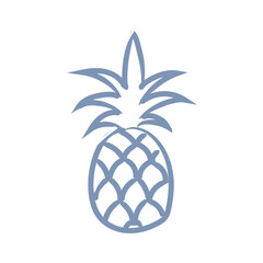 Obraz premium Pineapple fruit travel ui mascot logo icon doodle 