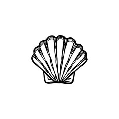 Conch shell icon logo design. Seashell sign and symbol. Conch shell icon. Summer beach and ocean life design. © Salma