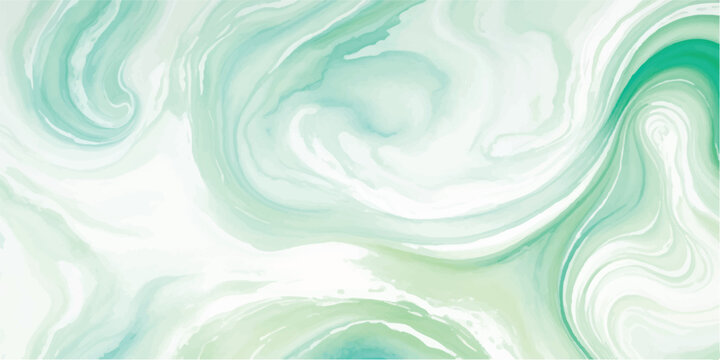 Abstract swirling patterns of green and white liquid paint with alcohol ink abstract background marble effect liquid art paint texture fluid art background marbling creative