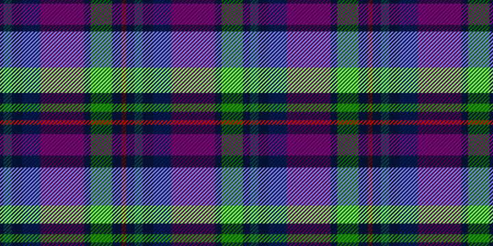 A modern Madras pattern in neon colors with a twill weave