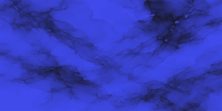 Abstract blue and black painted world map with ocean sky earth globe texture and artistic geography design