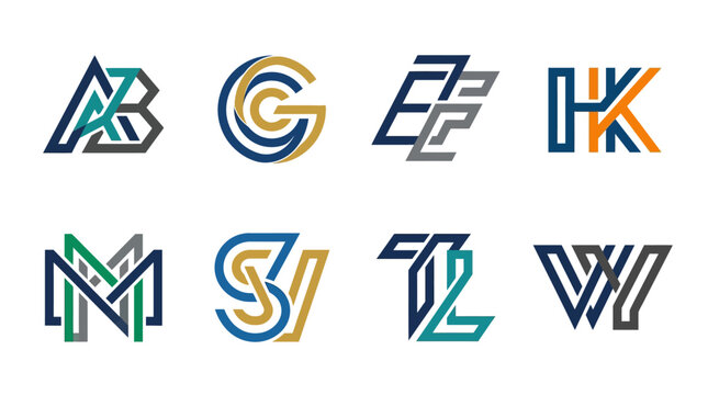 Multicolored alphabet letters typography design.