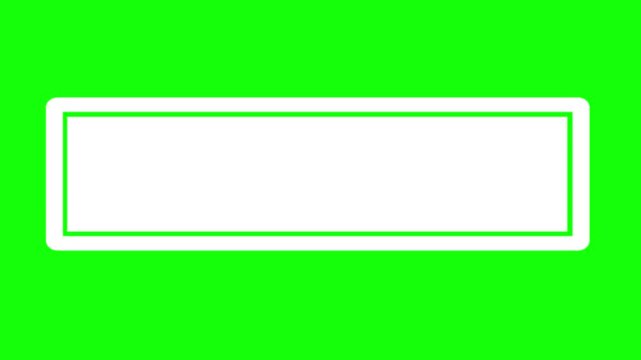 Animated White Minimalist Progress Bar - Flat Loading Status Line on Green Screen