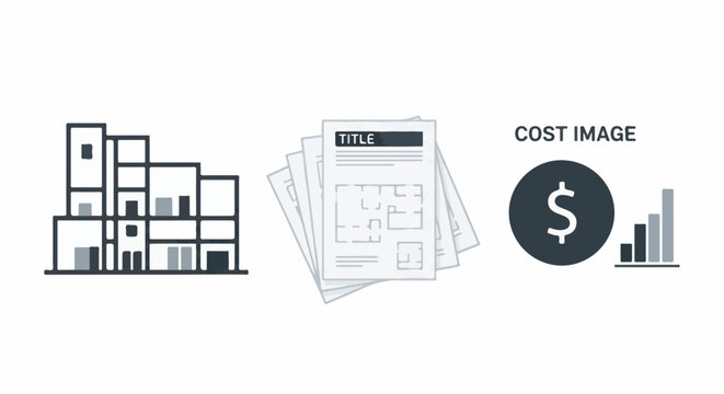 Blueprint, financial data, and architectural design concepts