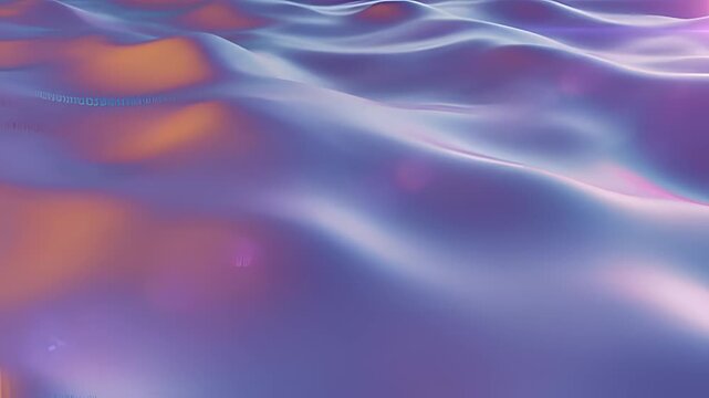 Abstract Liquid Surface Flowing with Iridescent Colors and Gentle Waves.