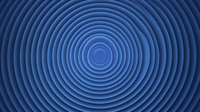 Blue concentric circles pattern background.