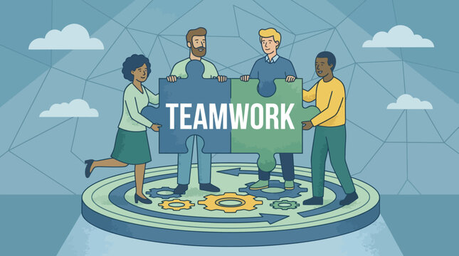 Diverse Teamwork Collaboration Concept.