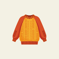 Colorful knitted sweater with pattern. © ahmad