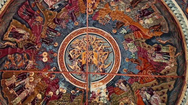 Byzantine Frescoes in the Great Lavra Refectory