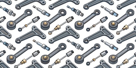 Obraz premium seamless pattern of set of keys