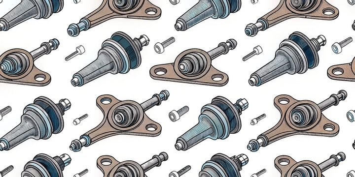 seamless pattern of engine