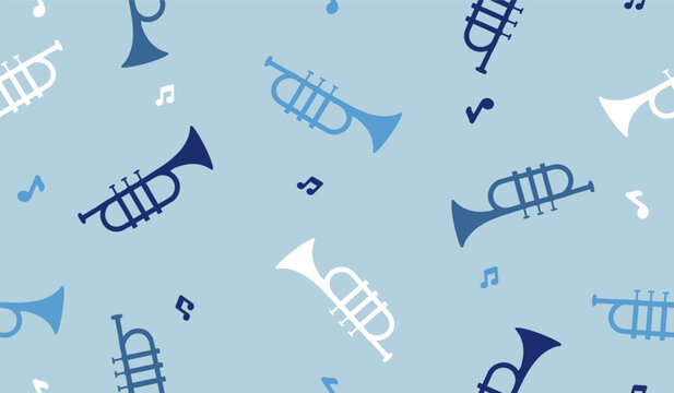Trumpet pattern background vector design