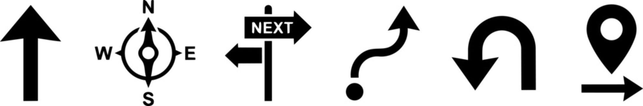 Navigation and Direction Icons Set