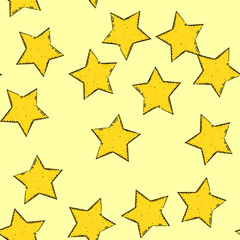 Fototapeta premium pattern brightness star hand drawn. space galaxy, universe shine, glow twinkle brightness star vector sketch illustration