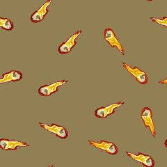 seamless pattern star meteor cartoon. fire astronomy, galaxy sky, night light star meteor sign vector © PikePicture