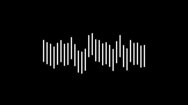 Dynamic equalizer visual effect, Abstract sound waves, Digital simple equalizer icon