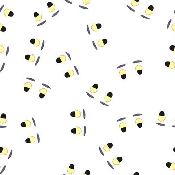 pattern angry eye emotions cartoon. surprised confused, excited tired, bored disgusted angry eye emotions sign. seamless symbol vector illustration