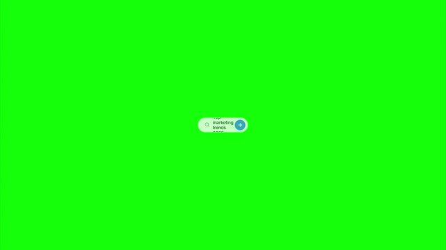 Animated Web Search Bar Modern Flat UI Element Green Screen Chroma Key Background for Production and Digital Editing