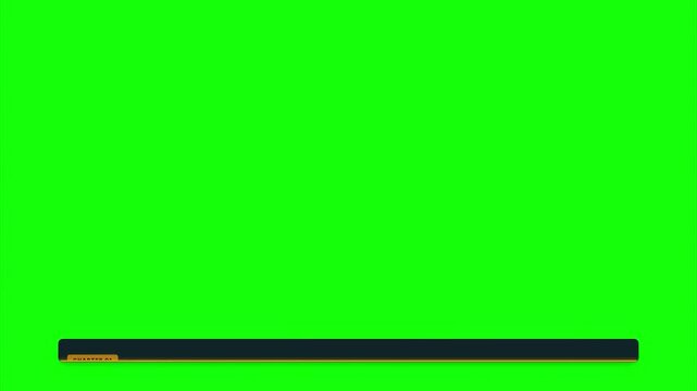 Horizontal Progress Bar System Loading Animation Minimalist Flat Graphic Design Chroma Key Green Screen Background for Video Editing Overlay
