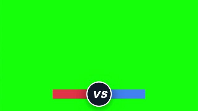 Versus Scoreboard Banner Red vs Blue Clean Modern Motion Graphics Animation Chroma Key Green Screen Overlay for Esports and Gaming Content Creator Assets