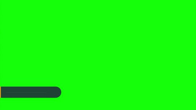 Minimalist Dark Teal Lower Third Progress Bar Animation Flat Design Graphic Chroma Key Green Screen for Professional Editing Overlay Production