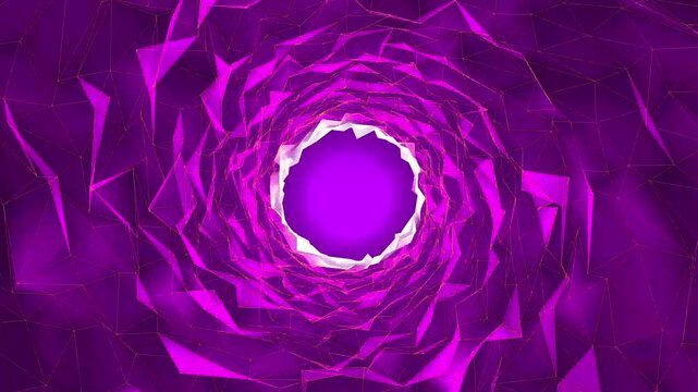 Glowing golden plexus tunnel, abstract geometric wireframe animation, cinematic digital vortex effect, Abstract Digital Tunnel Flythrough, Colorful Glowing Network Animation Background, 4k video