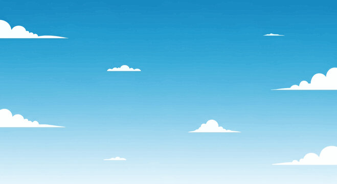 Pixel Art Sky with Clouds - Retro Digital Background