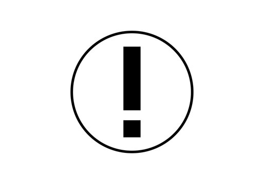 Icono lineal de signo de exclamaci&oacute;n dentro de un c&iacute;rculo para advertencia o alerta