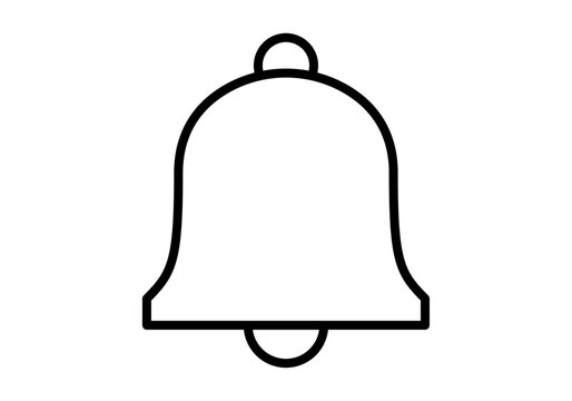 Icono lineal de campana de notificaci&oacute;n para alertas de sonido