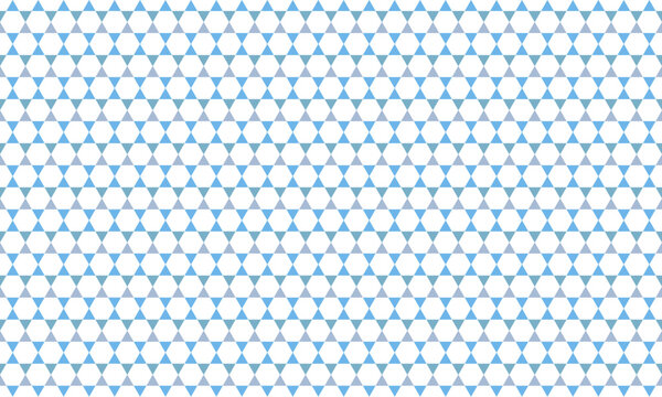 Patr&oacute;n continuo geom&eacute;trico de c&iacute;rculos blancos y peque&ntilde;os tri&aacute;ngulos azules sobre fondo claro