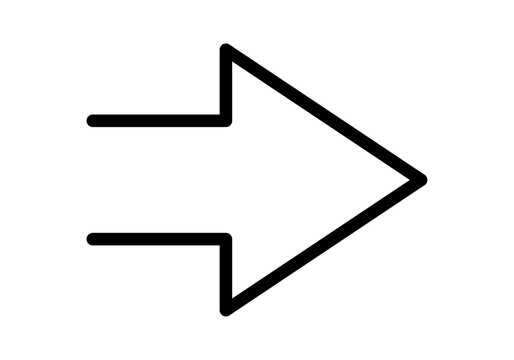 Icono lineal de flecha horizontal apuntando hacia la derecha