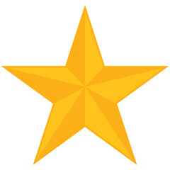 Obraz premium Glossy golden 3D star icon on light background. Symbol of award, premium, success and achievement.