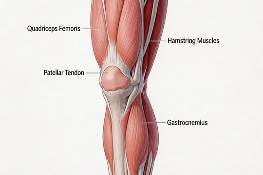 Human leg muscle anatomy diagram