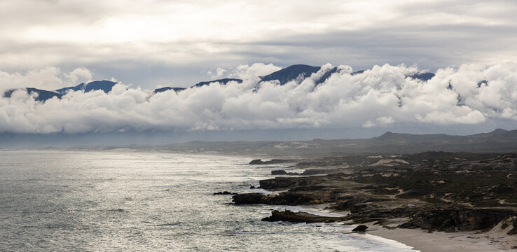 rocky coastline of Walker Bay Nature Reserve, DeKelders,South Africa